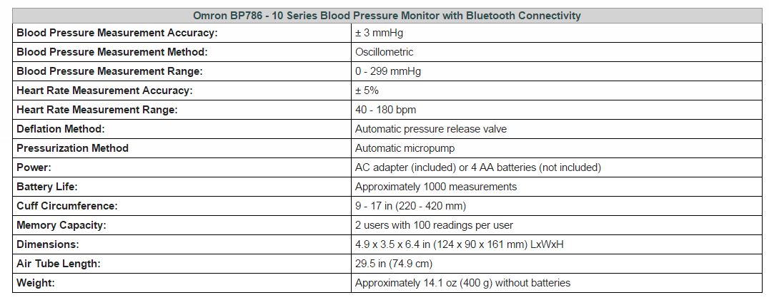 Omron 10 Series Upper Arm Blood Pressure Monitor with Bluetooth - 73bp786